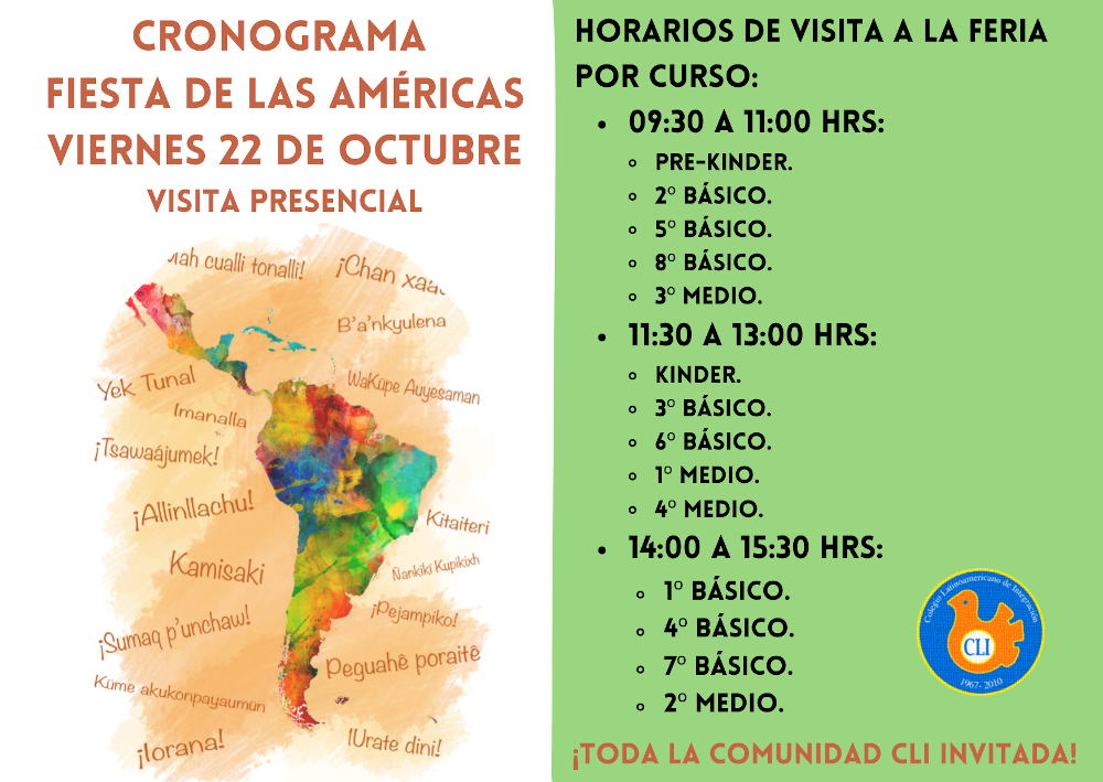 fiesta americas cronograma presencial