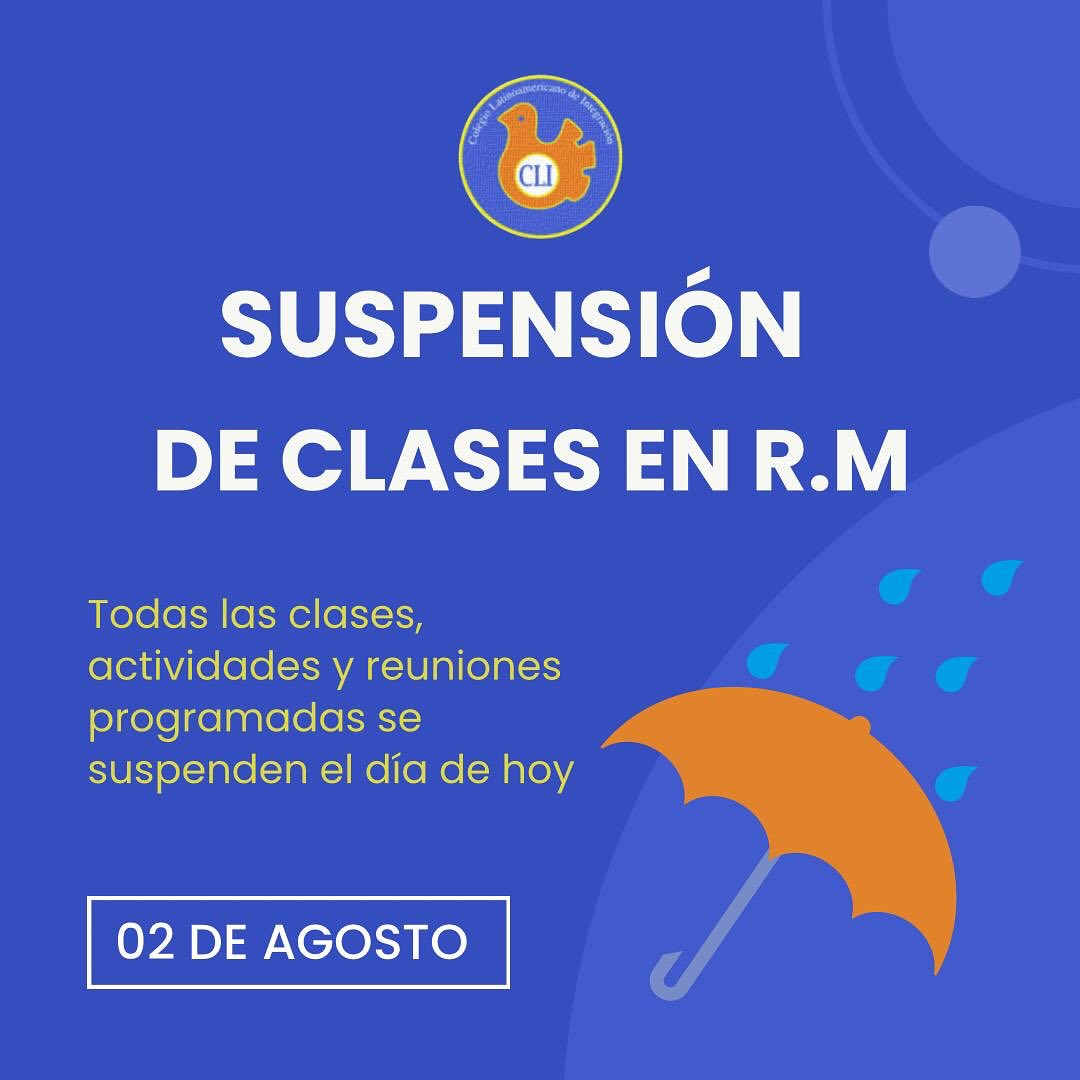 suspension clases agosto
