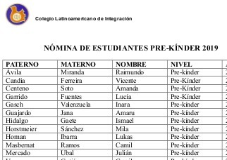 nomina cli2019